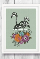 Smart Cross Stitch - Flamingos by Barbara C.