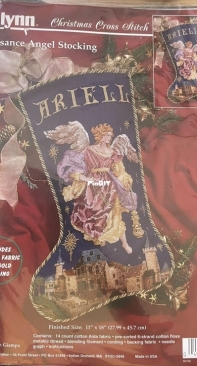 Janlynn 125-200 Renaissance Angel Stocking / The Vermillion Stitchery 200 Renaissance Angel Stocking by Donna Vermillion Giampa XSD