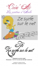 Les Creations dAxelle - Titi surfe sur le net
