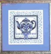 Design Works 9976 - Blue Toile Teapot