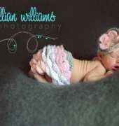 crochet my love ruffle diaper cover and head band