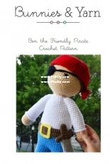 Bunnies and Yarn - Michelle Alvarez - Ben the friendly Pirate Crochet Pattern