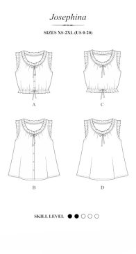 Mila Onni Patterns - Josephina Top - Sizes US0-20