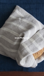 Linen Bread Bag 4 harness weaving pattern by Amanda Rataj
