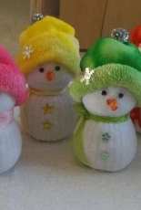 snowmen made ​​from a sock