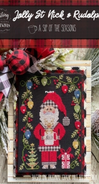 Stitching With the Housewives - A Sip of the Seasons - Jolly St. Nick & Rudolph