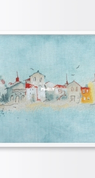 Vetlanka - Seaside Town (City by the Sea) - by Svetlana Stepanova