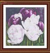 Classic Cross Stitch  Fr 344 Feathereed Tulips