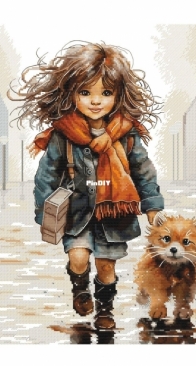 Through the Puddles or In The Puddles - По лужам by Albina Serebryanskaya