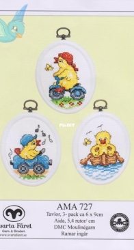 Svarta Fåret AMA 727 Easter Card with Chicks XSD