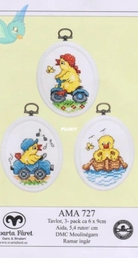 Svarta Fåret AMA 727 Easter Card with Chicks XSD