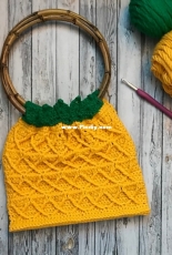 Hooked Up Crochet - Where Cute and Cozy Meet - Karen Lucas - The Pretty Pineapple Purse - Free