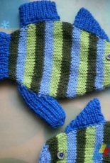 Imaginary Fishes Mittens by Soile Designs-Finnish,English-Free
