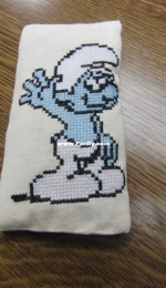 Smurf on lavender bag
