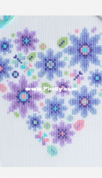 The World in Stitches - Mini Floral Heart Sampler  by Colleen Carrington - Free