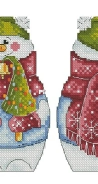 M.P. Studio - М.П. Студия - Firebird - Жар-птица P-843 - Snowman with Christmas Tree