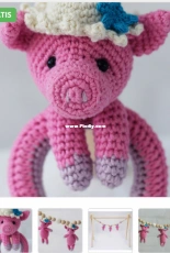Go Handmade - Pigs Hillary - 2 styles and beads - Free
