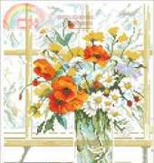 Lanarte 34716 Flowers in windowpane
