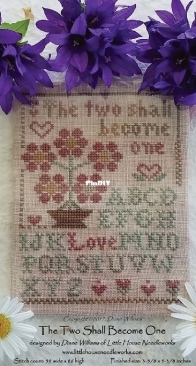 The Two Shall Become One by Little House Needleworks from Punch Needle & Primitive Stitcher - Summer 2017 PCS + XSD