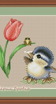 Duckling With A Tulip by Maria Brovko