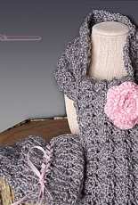 The Perfect Knot-Michelle Kovach-Crochet Shell Fingerless Gauntlet Gloves Scarf