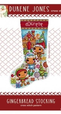 Durene Jones Cross Stitch - DJXS2299 - Gingerbread Stocking XSD