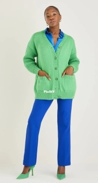 10630 Long V Neck Cardigan by Hayfield-Free