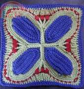 Designs by Muggins - Margaret MacInnis - April Showers Bring May Flowers 12" Afgan Block