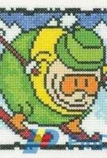 Heritage Stitchcraft Squircles QSSI114 Simon The Skier by Peter Underhill