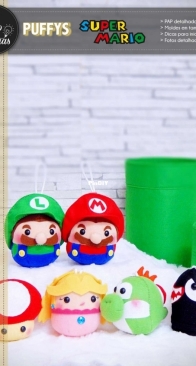 Feltro em Duas - Ane Sousa e Dani Schick - N.61- Puffys Super Mario - Portuguese