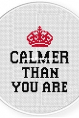 Daily Cross stitch - Calmer Than You Are