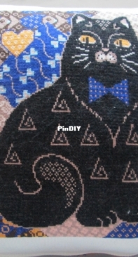 Black russian cat cushion