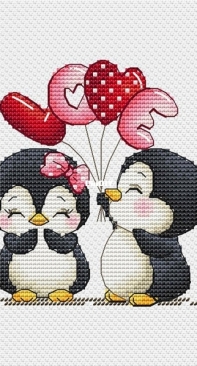 Penguins With Balloons by Svetlana Sichkar