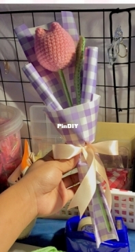 Kristine Cataluna - Crochet Tulip Flower Bud with Wrap