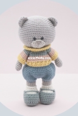 The Little Hook Crochet - Little Aqua Girl - Bubbles and Bongo - Erinna Lee - Tuffy the teddy