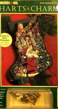 Dimensions Charts & Charms 8538 Peeking at Santa Stocking XSD