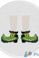 Daily Cross Stitch- St. Patricks Day Shoes