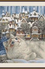 Winter Cat by Inna Baidenko -Baydenko / Зимний кот - Инна Байденко