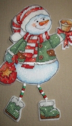 Snowman with a bell -- Elena Shestakova