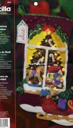 Bucilla 85321 Christmas Window felt stocking