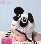 Desert Diamond Crochet - Rebecca Goldsmith- Pandas Earflap Hat