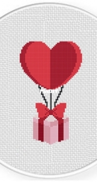 Daily Cross Stitch - Parachute Valentine Gift
