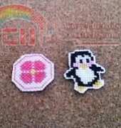 Small magnets in cross stitch
