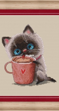Fun Sheep FS/22-068 - Coffee Lovers - Cat by Anastasia Kravtsova / Eremeeva
