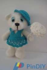 Bear with umbrella