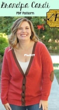 Patterns for Pirates - Grandpa Cardi - Size xxs-plus3x