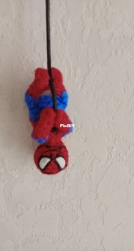 Crocheted Keychain Spiderman