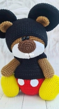 Crochet Wonders Design - Crochet Funny Bear - Olga Kurchenko - Outfit Mouse for Bear - Dizfraz de Raton para Oso - Spanish