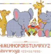 Vervaco 70.787 - Circus Animals Birth Sampler PCS