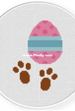 Daily Cross Stitch - Egg Bunny Feet
